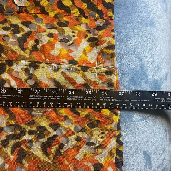 Ruby Rd Tribe Vibe Button Down Top Size 16W | Roll Up Sleeves | Mandarin Collar - Picture 11 of 11